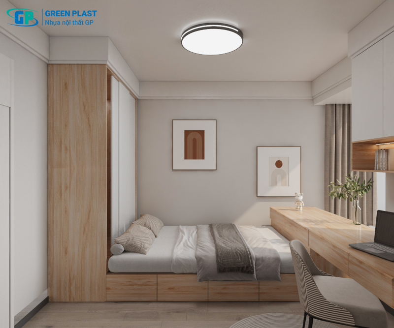 Giường liền tủ 2