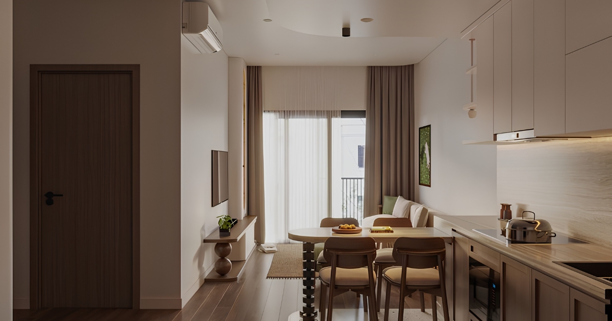 Gợi ý các giải pháp thiết kế nội thất giúp tối ưu diện tích căn hộ nhỏ, tăng công năng sử dụng và tính thẩm mỹ.