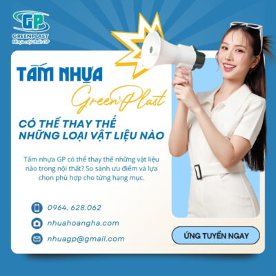 Tấm nhựa GP có thể thay thế những vật liệu nào trong nội thất? So sánh ưu điểm và lựa chọn phù hợp cho từng hạng mục.