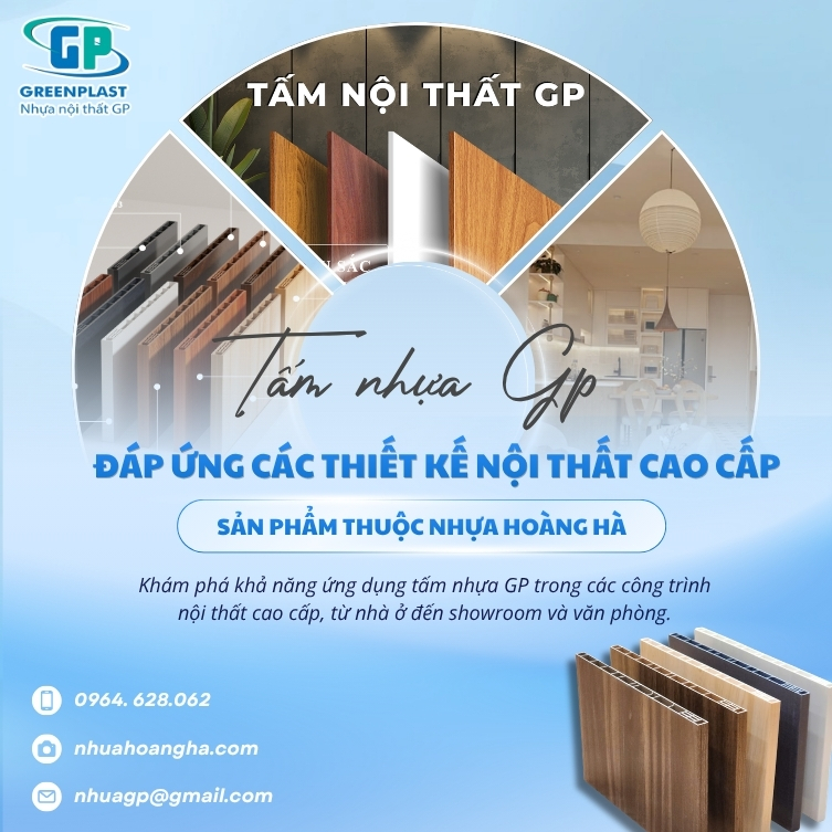 Khám phá khả năng ứng dụng tấm nhựa GP trong các công trình nội thất cao cấp, từ nhà ở đến showroom và văn phòng.